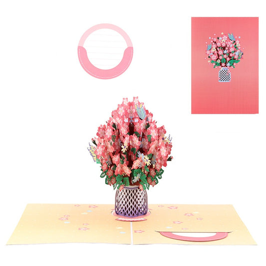 3D Cherry Blossom Pop Up Card, Gift for Birthday, Wedding, Anniversary, All Occasion or Just Because