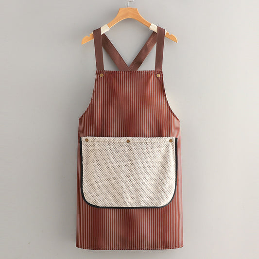 Apron with Towel Attached,Cross Back Apron with Pockets for Women and Men