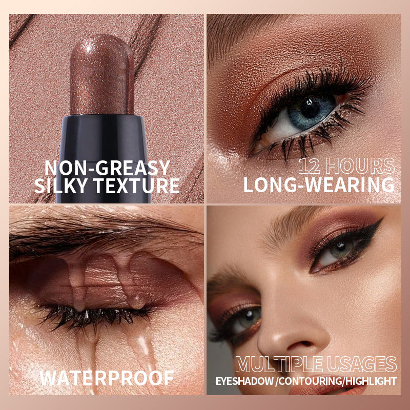 6pcs Glitter Eyeshadow Stick Set Waterproof Metallic
