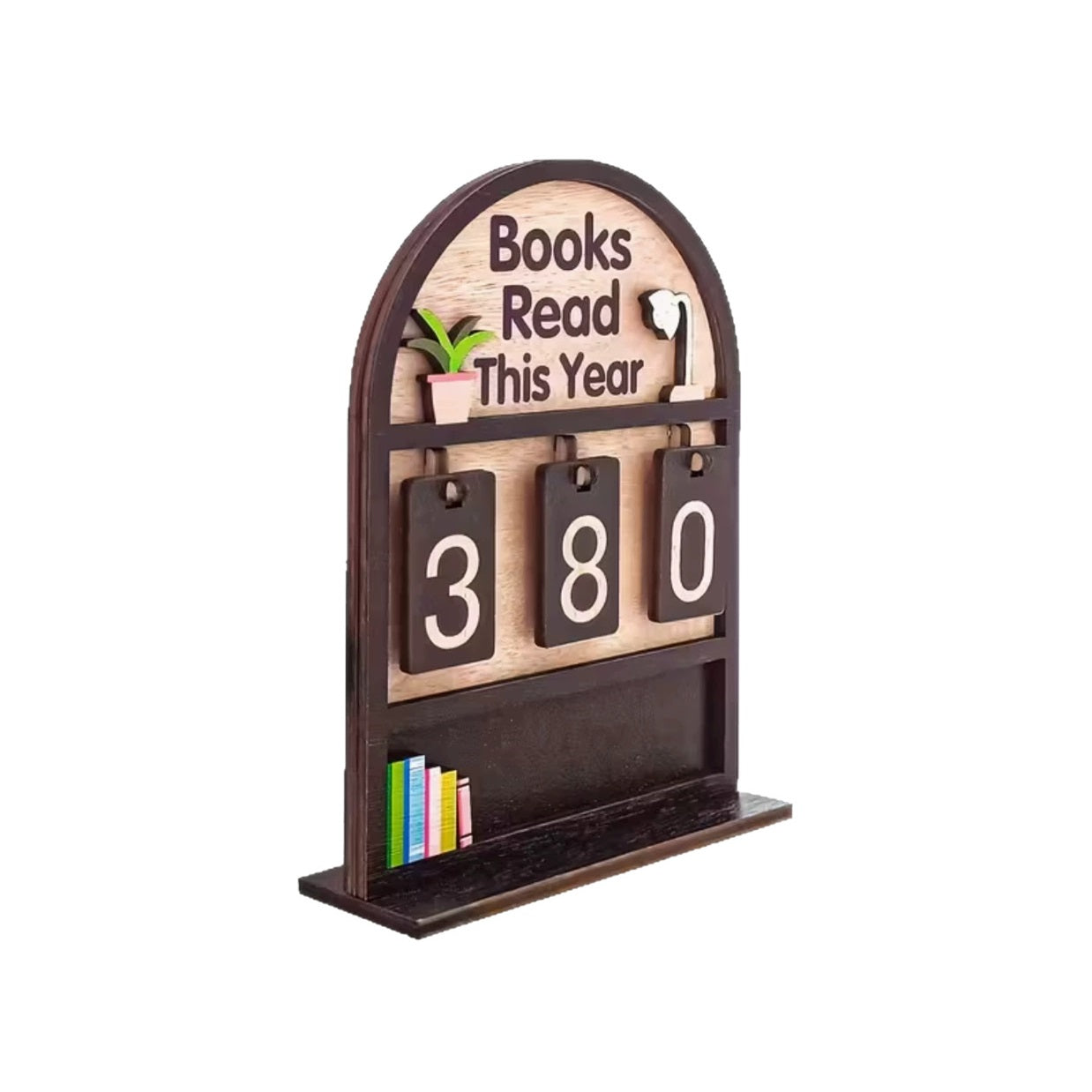 Vintage book reading tracker, personalized book counter read this year
