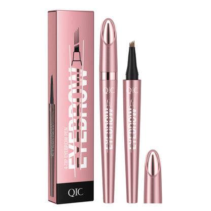 3D Microblading Eyebrow Pen with 4 Fork Tip,Waterproof and Long-Lasting Natural Makeupeyebrow pencils