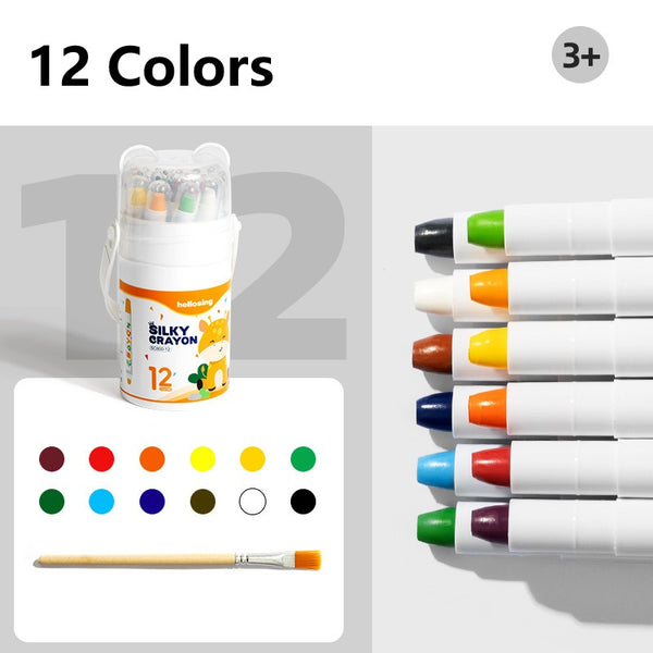 12/24-color Oil Painting Colouring Crayons Plastic Washable Painting