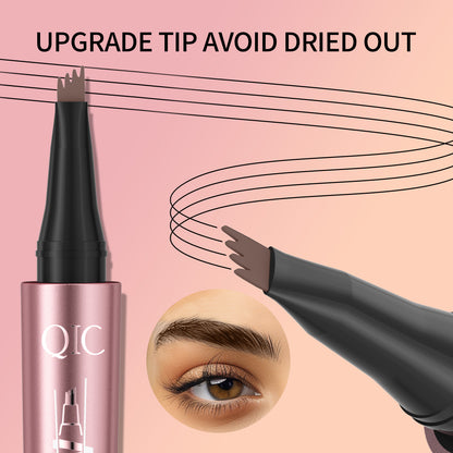 3D Microblading Eyebrow Pen with 4 Fork Tip,Waterproof and Long-Lasting Natural Makeupeyebrow pencils