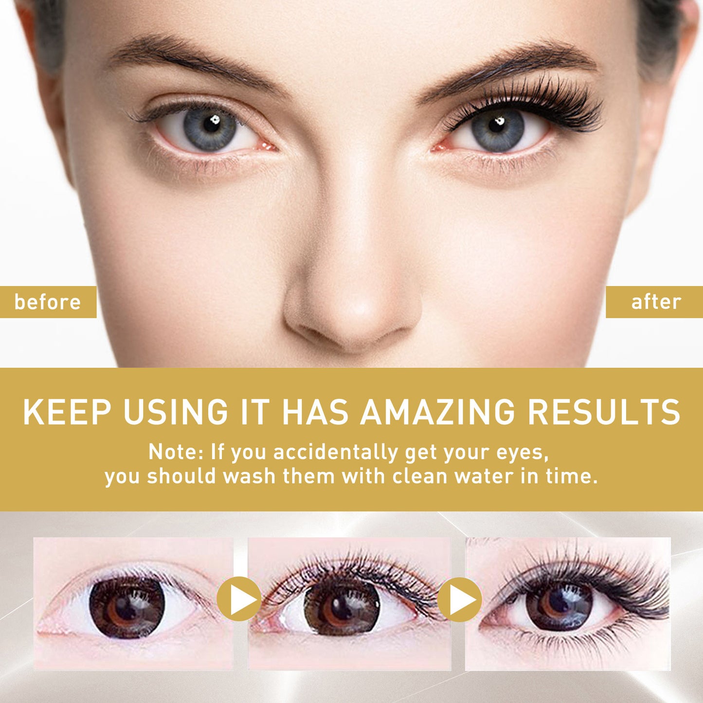 Eyelash Serum: Gentle, Nourishing For Longer, Thicker, Darker Lashes - Enhances Curl & Strength