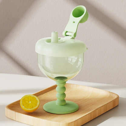 Baby Wine Sippy Cup Plastic Goblet Cup No Spill Wine Glass Baby Sippy Goblet Glass