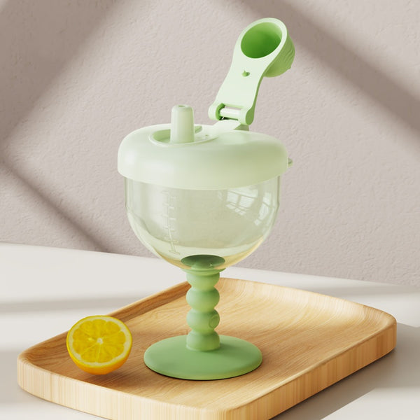 Baby Wine Sippy Cup Plastic Goblet Cup No Spill Wine Glass Baby Sippy Goblet Glass