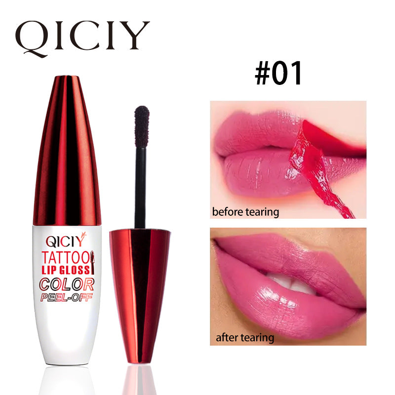Peel Off Lip Stain Lip Tint,Waterproof Long-Lasting Tear-off Lip Gloss,Peel Reveal Lip Stain