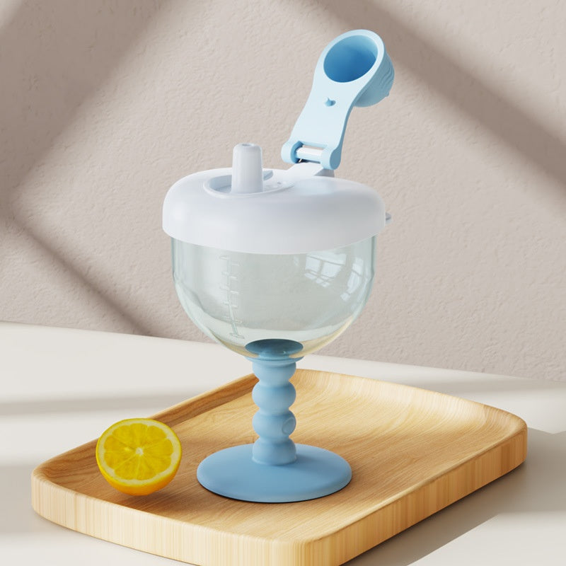 Baby Wine Sippy Cup Plastic Goblet Cup No Spill Wine Glass Baby Sippy Goblet Glass