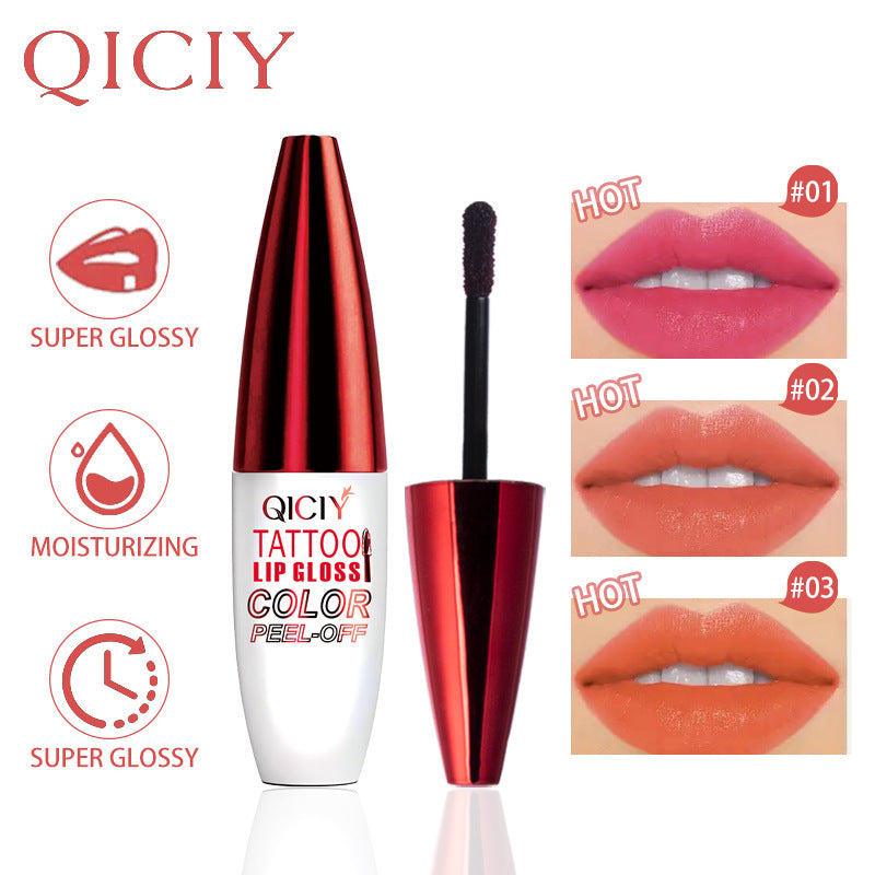 Peel Off Lip Stain Lip Tint,Waterproof Long-Lasting Tear-off Lip Gloss,Peel Reveal Lip Stain
