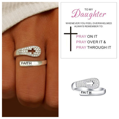 FAITH Christian Ring (Adjustable) Ring + Card