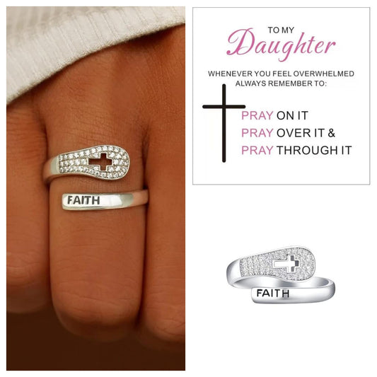 FAITH Christian Ring (Adjustable) Ring + Card