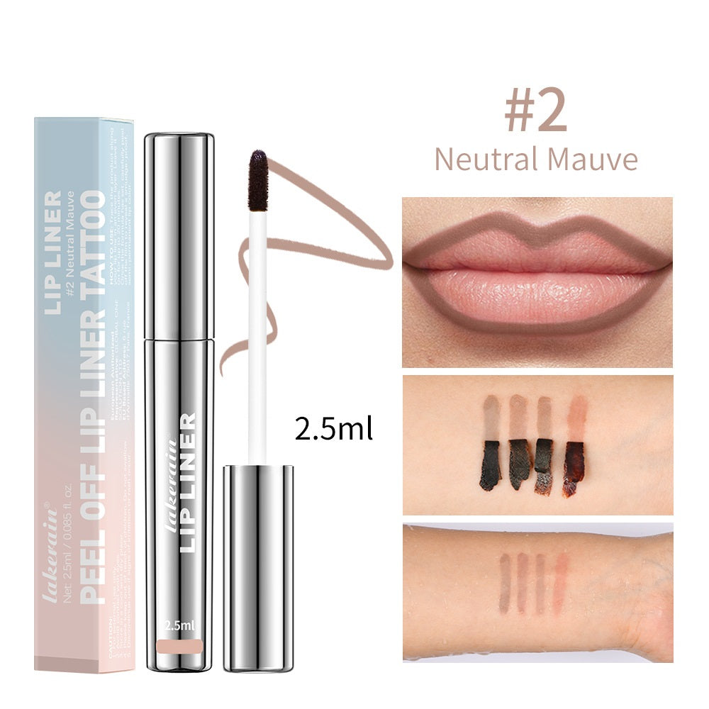 4Pcs Peel Off Lip Liner Stain - Long-Lasting, Smudge-Proof, Waterproof Nude Matte Lip Tint