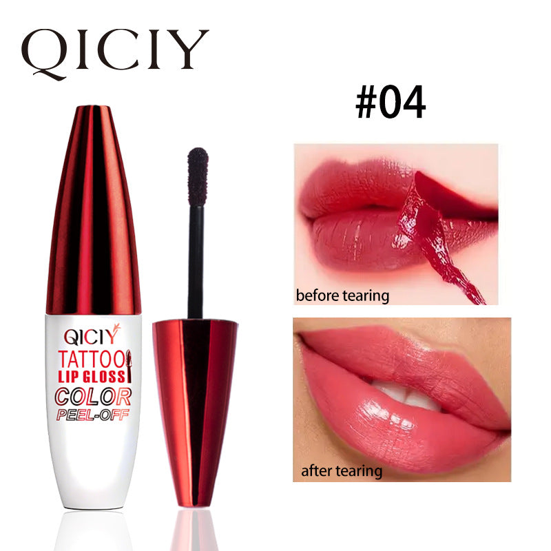 Peel Off Lip Stain Lip Tint,Waterproof Long-Lasting Tear-off Lip Gloss,Peel Reveal Lip Stain