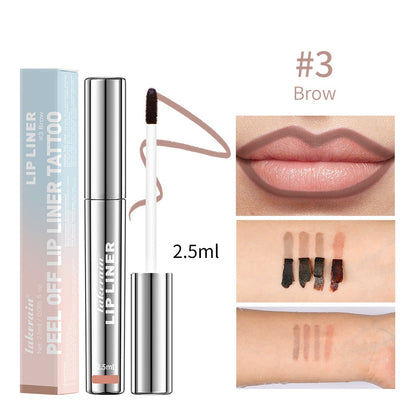 4Pcs Peel Off Lip Liner Stain - Long-Lasting, Smudge-Proof, Waterproof Nude Matte Lip Tint