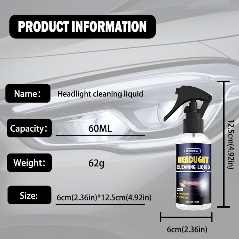 60ml Car Headlight Restoration Kit Repair Fluid For Yellowing Scratches