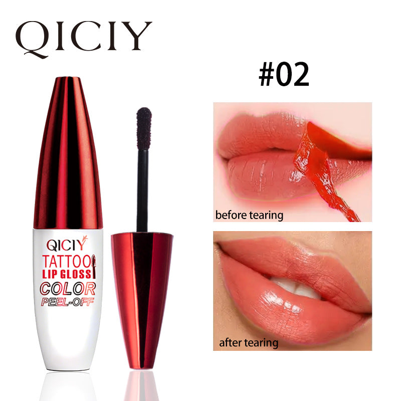 Peel Off Lip Stain Lip Tint,Waterproof Long-Lasting Tear-off Lip Gloss,Peel Reveal Lip Stain