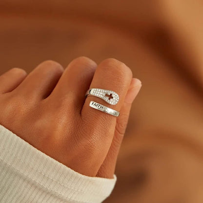 FAITH Christian Ring (Adjustable) Ring + Card