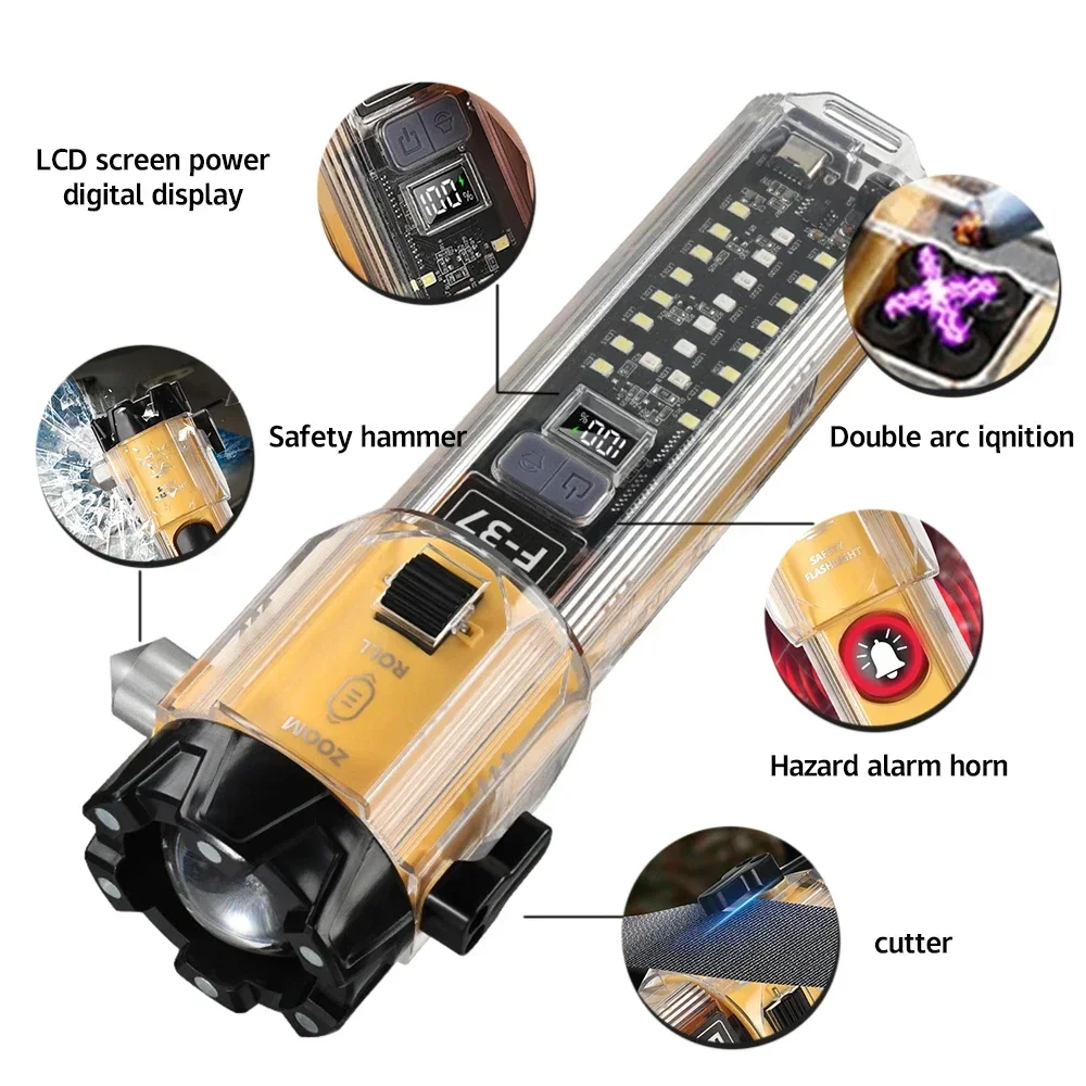 10-in-1 Rechargeable Flashlight for Emergency Preparedness