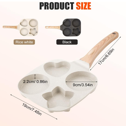 4 Holes Non Stick Egg Frying Pan - Egg Frying Pan Shapes