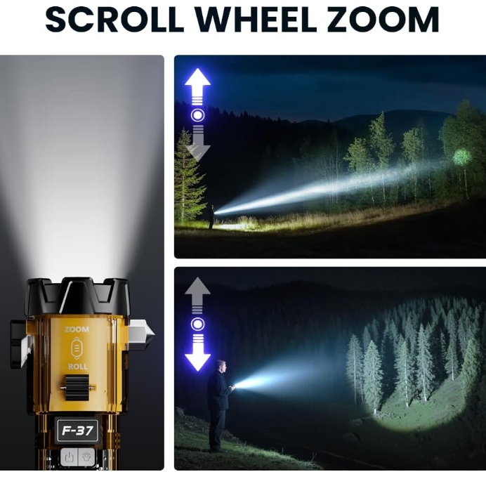 10-in-1 Rechargeable Flashlight for Emergency Preparedness