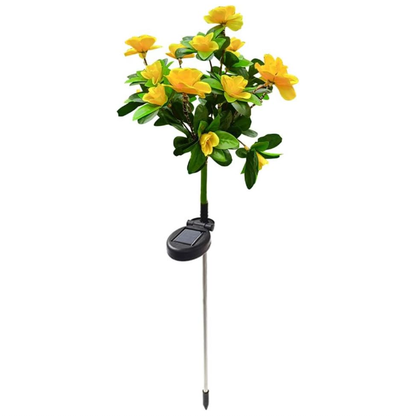 LED Solar Power Artificial Rhododendron Simsii Flowers Landscape Light Night Lamp