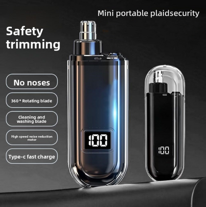 Electric Nose Hair Trimmer for Women Men, Rechargeable Mini Travel Trimmer for Nose and Ear Hair Clippers