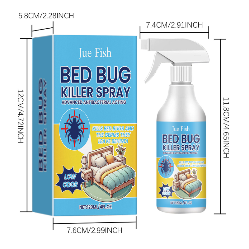 Bed Bug Killer Spray, Fast Acting Solution -Non-Toxic for Kids & Pets, Zero Cleanup Needed