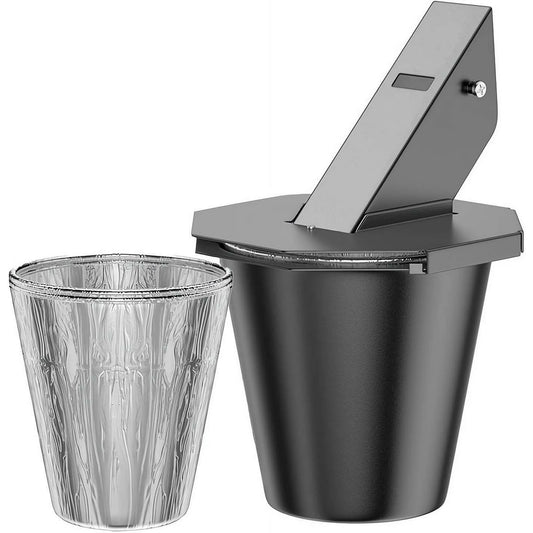 Upgraded Grease Bucket with Lid & 2PCS Liners, Grease Catcher for Smoker Drip Bucket