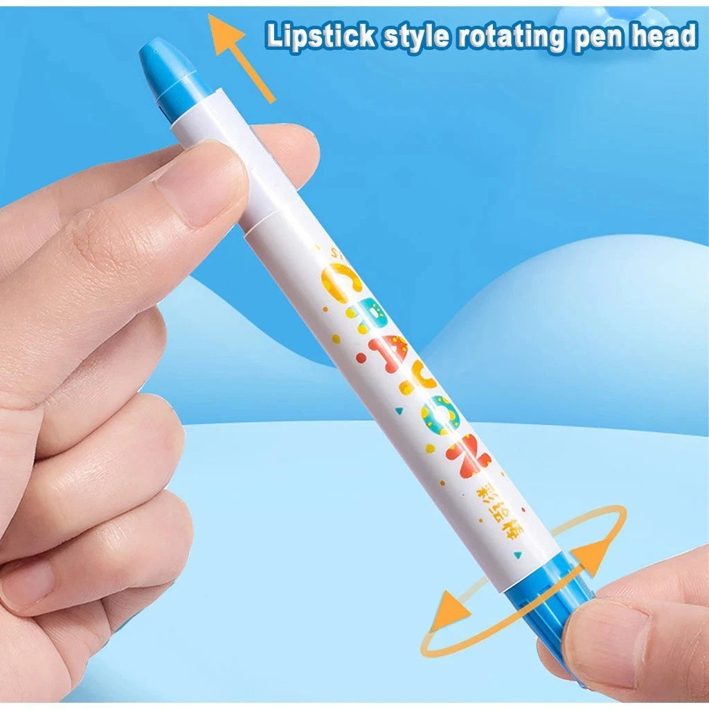 12/24-color Oil Painting Colouring Crayons Plastic Washable Painting