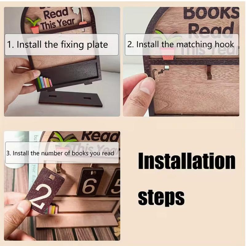 Vintage book reading tracker, personalized book counter read this year