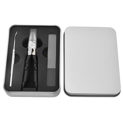 Black Anti-Slip Grip Gear Lock Nail Clipper Set