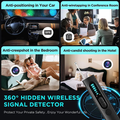New Lightweight Anti-Spy Signal Detector Audio Bug Finder Scanner Tracker